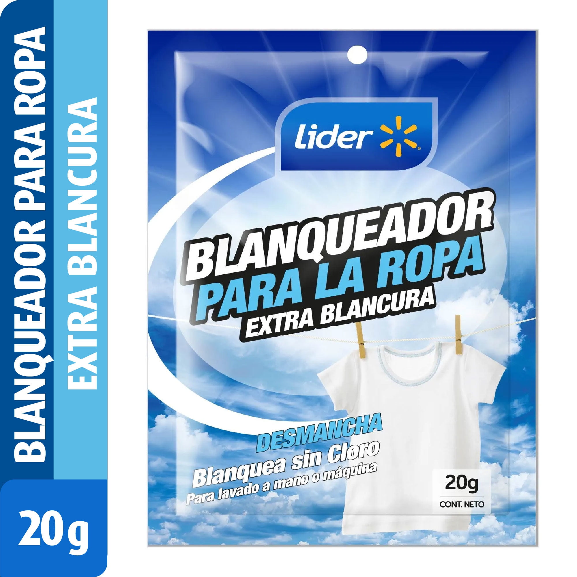 Blanqueador Polvo Extra Blancura Sobre 20 g Lider