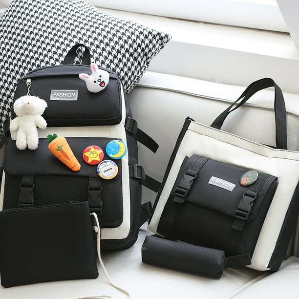 4 in 1 Women's Backpack Waterproof School Bag Youth School Backpacks for Kids Back to School Gift for Children Large Capacity