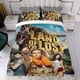 thumbnail image 4 of Tierra de los Perdidos Conjunto de sábanas temático, trío de piezas, cómodo y amigable con la piel, diseño único, regalo de decoración para el hogar para familiares, amigos y fans,140cm *210cm, 4 of 6