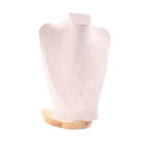 Magideal - Exhibición De Collares, Soporte De Busto De Cadena, Decoración De Sujetadores De Joyería, Modelo De Maniquí Elegante Para Tiendas Minoristas, Vitrinas Terciopelo Beige De 30 Cm