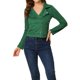 thumbnail image 1 of INSPIRE CHIC Chaqueta de motocicleta para mujer de ante sintético color sólido con cremallera asimétrica XL Verde, 1 of 6