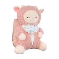 Bothyi - Soporte De Caja De Pañuelos De Dibujos Animados De Coche Con Cubo De Basura De Coche Lindo Soporte De Tejido De Felpa Oveja