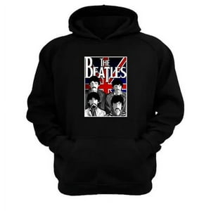 Genérico - Polerón Canguro The Beatles Negro Talla Xs Unisex