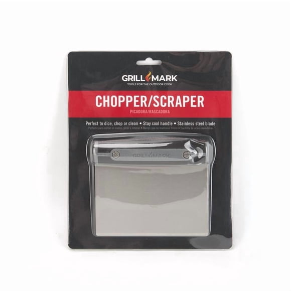 Griddle Scraper Grill Mark, paquete de 1 unidad, acero inoxidable
