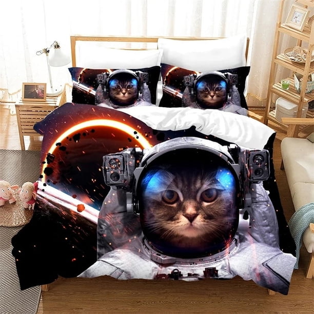Lovely Pet Cat Bedding SetDuvet Cover Comforter Bed Set Quilt Cover Pillowcase Boys Girls Adults