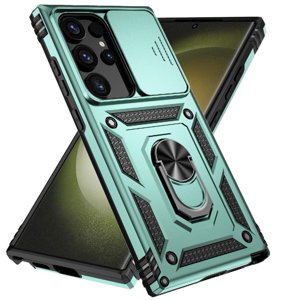 Estuche Gangxun Para Samsung Galaxy S24 Ultra, Soporte Giratorio 360°, Estilo Mecánico Y Magnético