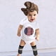 thumbnail image 4 of Mono de manga corta con estampado de béisbol y letras del 4 de julio para niños pequeños, 18 meses (blanco-C, 6-12 meses), 4 of 7
