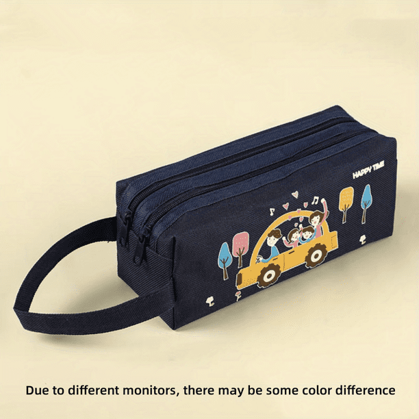 Get Ready for Blast Off with Our Space Astronaut Portable Pencil Case - Double-Layered, Large Capacity, and Adorably Cute Cartoon Animal Design - Perfect for School Supplies Storage and Gift Giving!