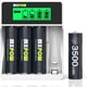 thumbnail image 1 of Pilas AA Recargables MXPOW 3500mWh 1.5V Cargador LCD 4u, 1 of 3