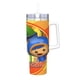 thumbnail image 2 of Team Umizoomi Vaso aislado de acero inoxidable con asa, diseño temático, regalo para familia, amigos y fans; incluye pajita y encaja en el portavasos estándar, 40 oz, 2 of 6
