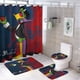 thumbnail image 1 of Conde Duckula-theme 4-Piece Shower Curtain Set with Rugs, Waterproof Bathroom Decor Set Includes Bath Mat, U-Shaped Rug, Toilet Lid Cover and Curtain with Hooks, 1 of 6