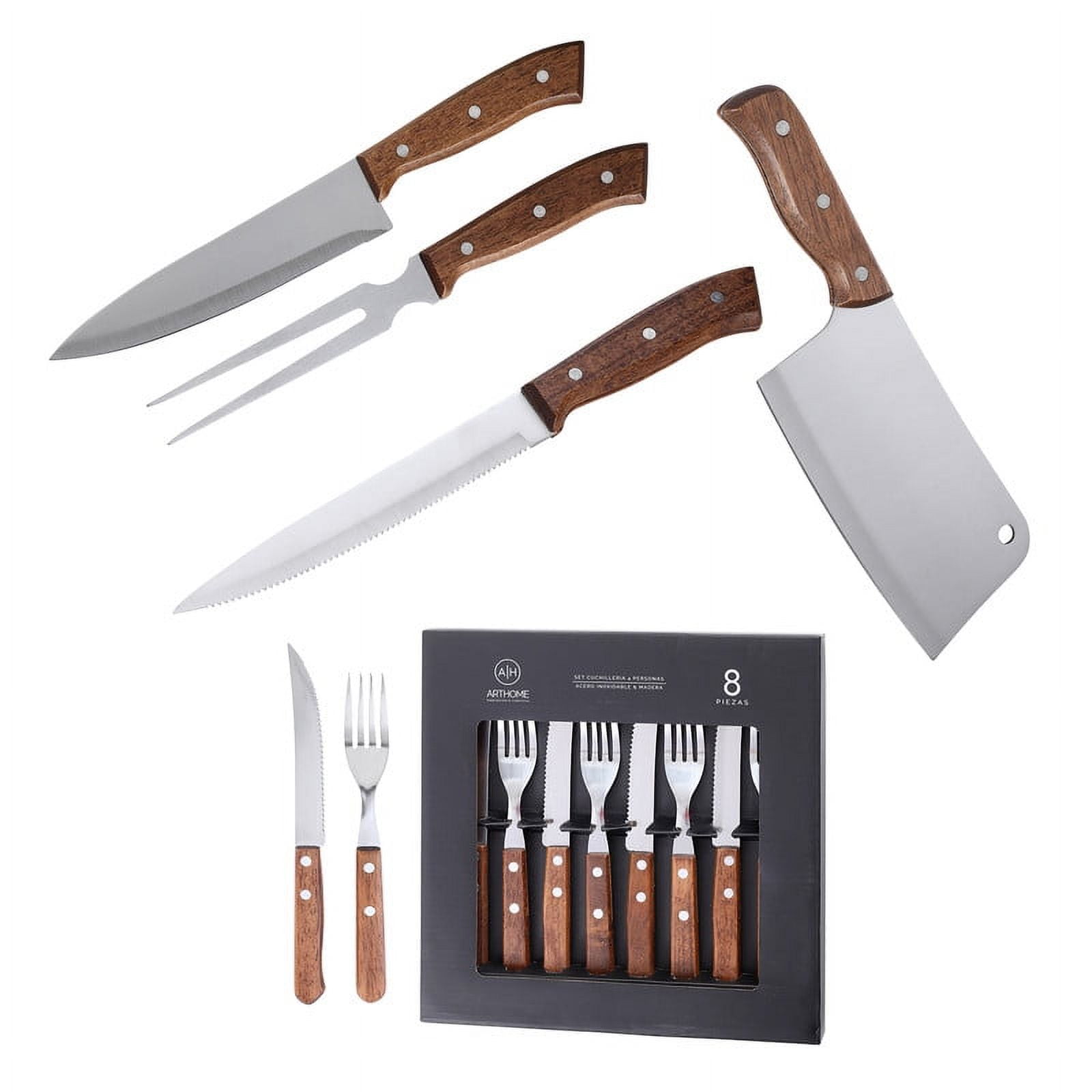 Set Parrilla 12 Piezas Acero Inoxidable Arthome Par17