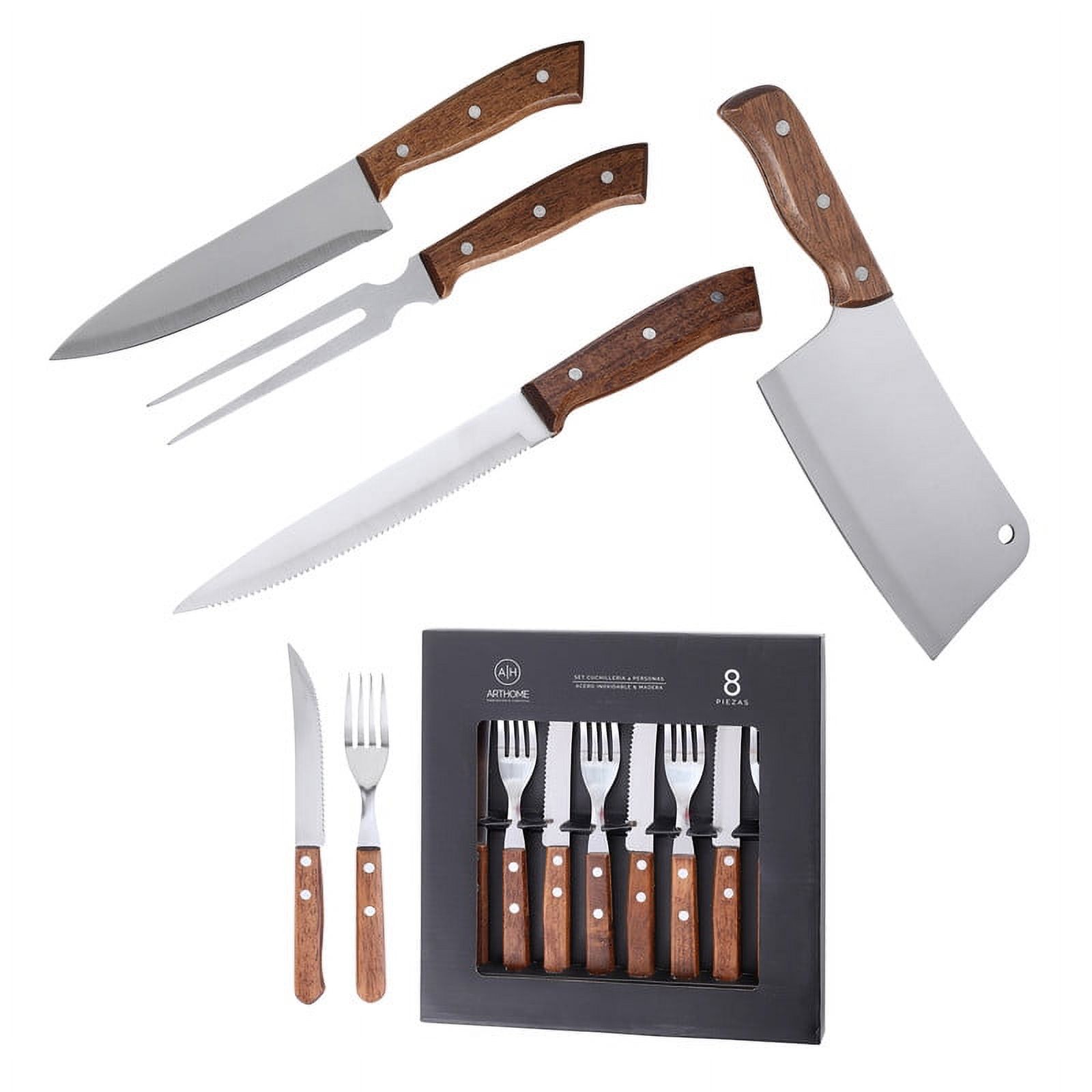 Set Parrilla 12 Piezas Acero Inoxidable Arthome Par17