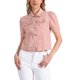 thumbnail image 1 of INSPIRE CHIC Chaqueta de Mezclilla para Mujer de Regreso a Clases con Mangas Cortas Abullonadas y Cuello Vuelto Chaqueta de Jean Rosa XL, 1 of 6