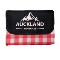 Auckland Outdoor - Manta Picnic Impermeable Cuadros Rojos 150X180 Camping Playa