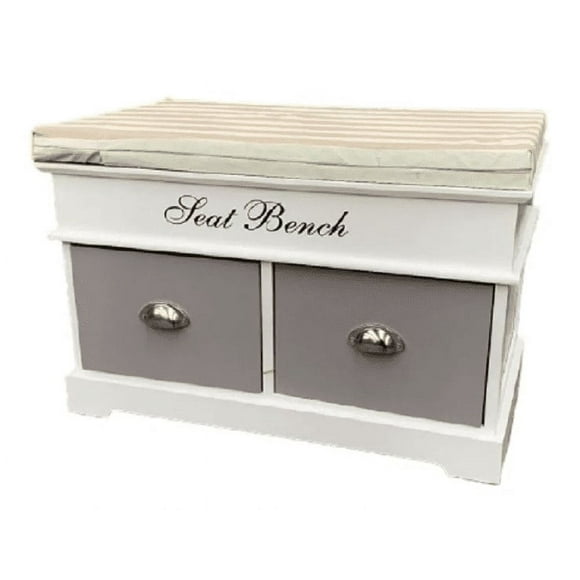 Banqueta 2 Cajones Lacado Gray - S0766