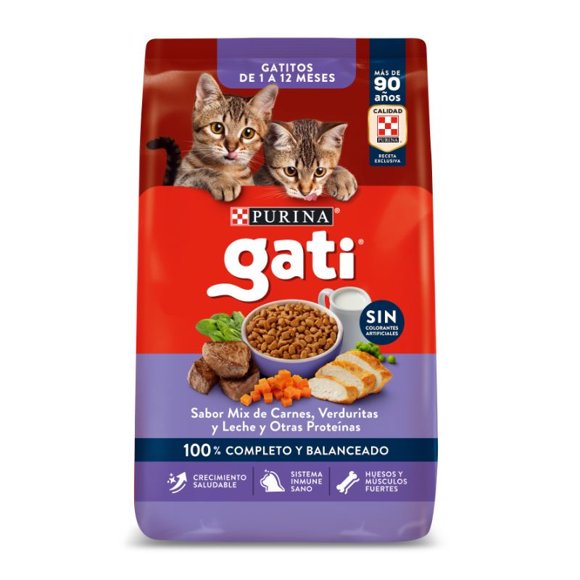 Alimento Seco Gatito Sabor Mix de Carnes Bolsa, 1 Kg