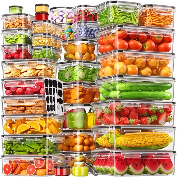 Recipientes para almacenamiento de alimentos Canfanni, 70 piezas, herméticos, libres de BPA