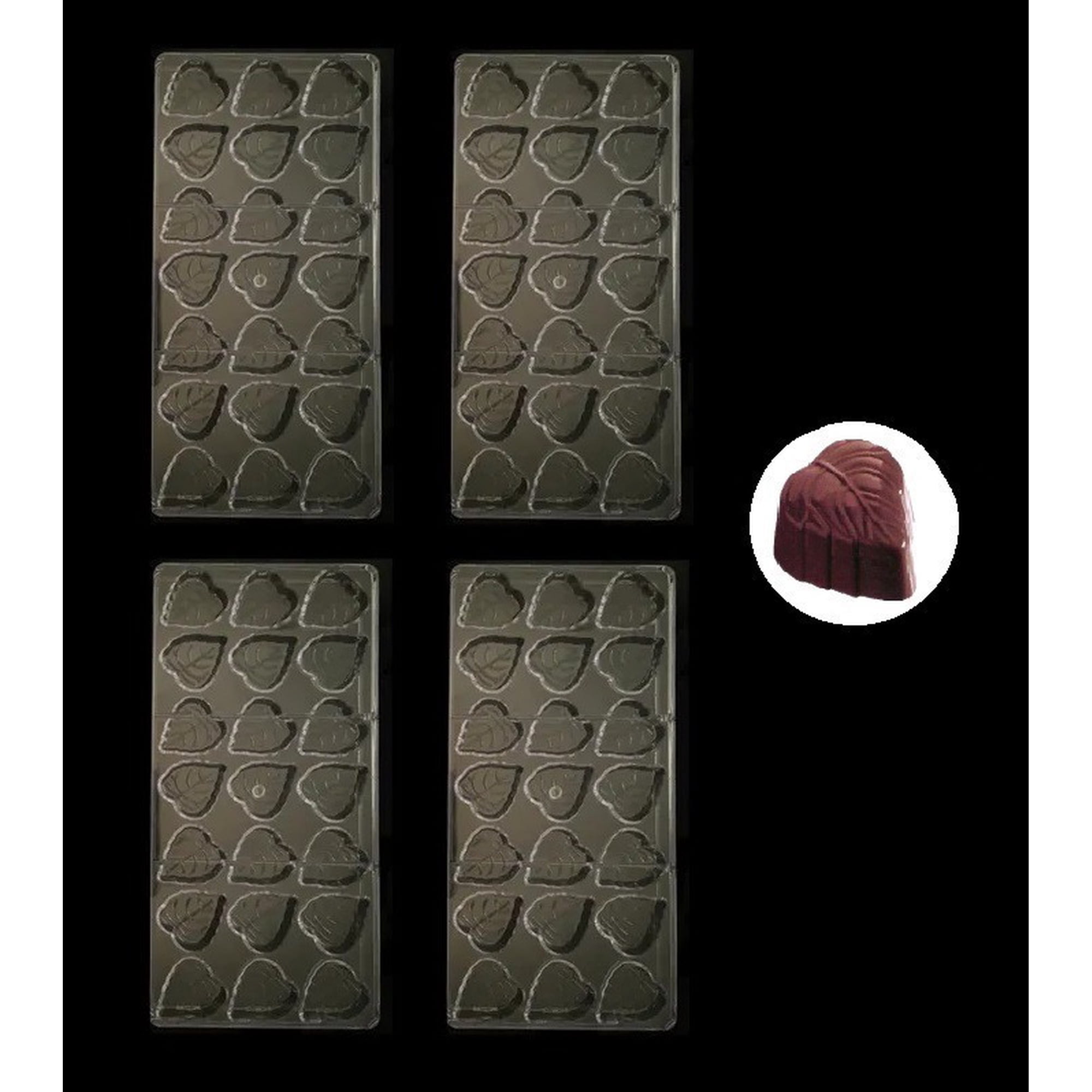 Genérico - Pack X4 Moldes Chocolate Molde Para Chocolate Molde De Hojas