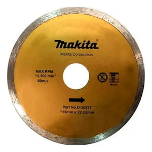 Disco Diamantado 115Mm X 22.23Mm. Borde Cont. Makita D-36837 Dorado