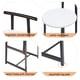 thumbnail image 3 of Bar Stools Kitchen Island Bar Chairs Set of 3 Metal Counter Barstools with Backrest for Dining Pub Room (Black & White), 3 of 3