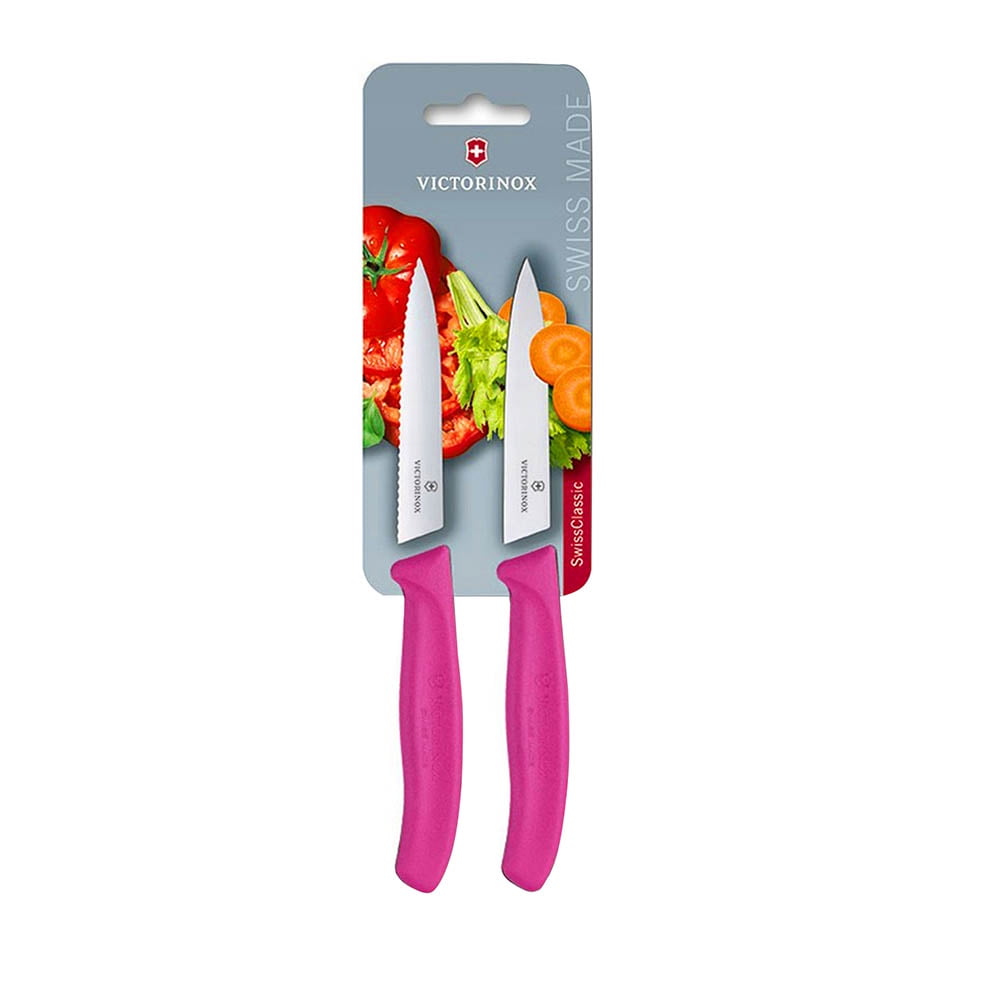 Victorinox - Juego Cuchillos Verdura Rosado Hoja 10cm