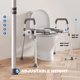 thumbnail image 3 of Elevadores para asiento de inodoro Loyoda, levantados, 400 kg, con asas acolchadas, color gris, 3 of 8