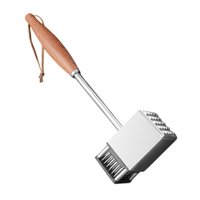 Magideal - Ablandador De Acero Inoxidable, Utensilios De Cocina, Suministros De Cocina De Doble Cara, Ablandador De Cocina Para Ablandar Carne De Bistec , Con Con Mango