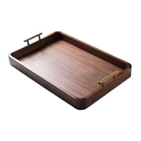 Bothyi - Bandeja Rectangular Para Servir, Resistente Bandeja De Té Para Escritorio, Para Baño, Cocina, Estilo Rústico, 34 Cm X 24 Cm X 6 Cm