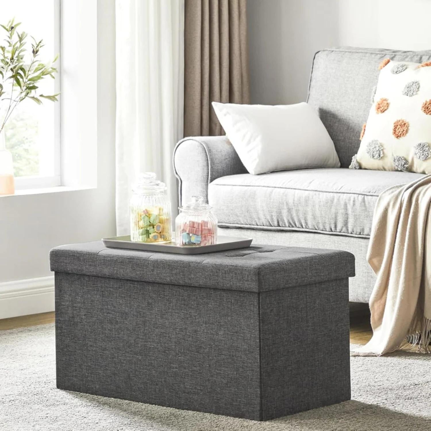 Pandalino - Banqueta Baul Takoma Gris | Plegable Con Almacenaje