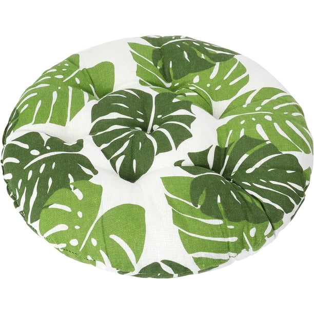Cojín redondo para silla de bistró de 15 pulgadas, decorativo para interiores y exteriores, grueso y suave, para casa, oficina, jardín y patio.
