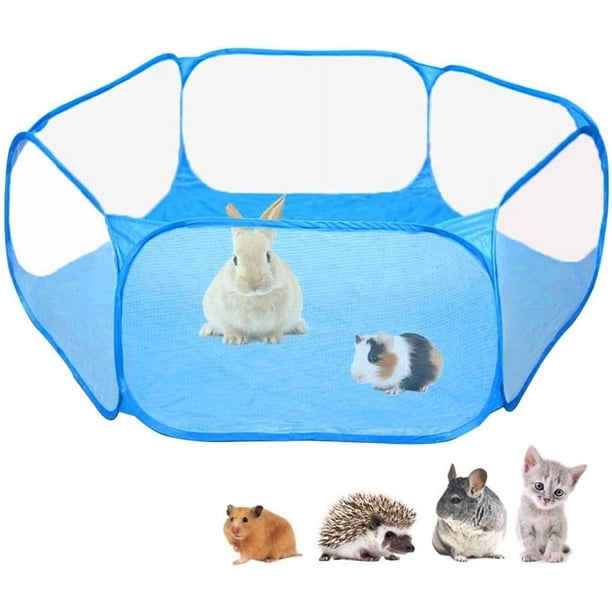 Jaula para animales pequeños , corral transpirable y transparente para mascotas, cerca de ejercicio para exteriores e interiores, cerca portátil para cobayas, conejos, hámsteres, chinchillas y eriz