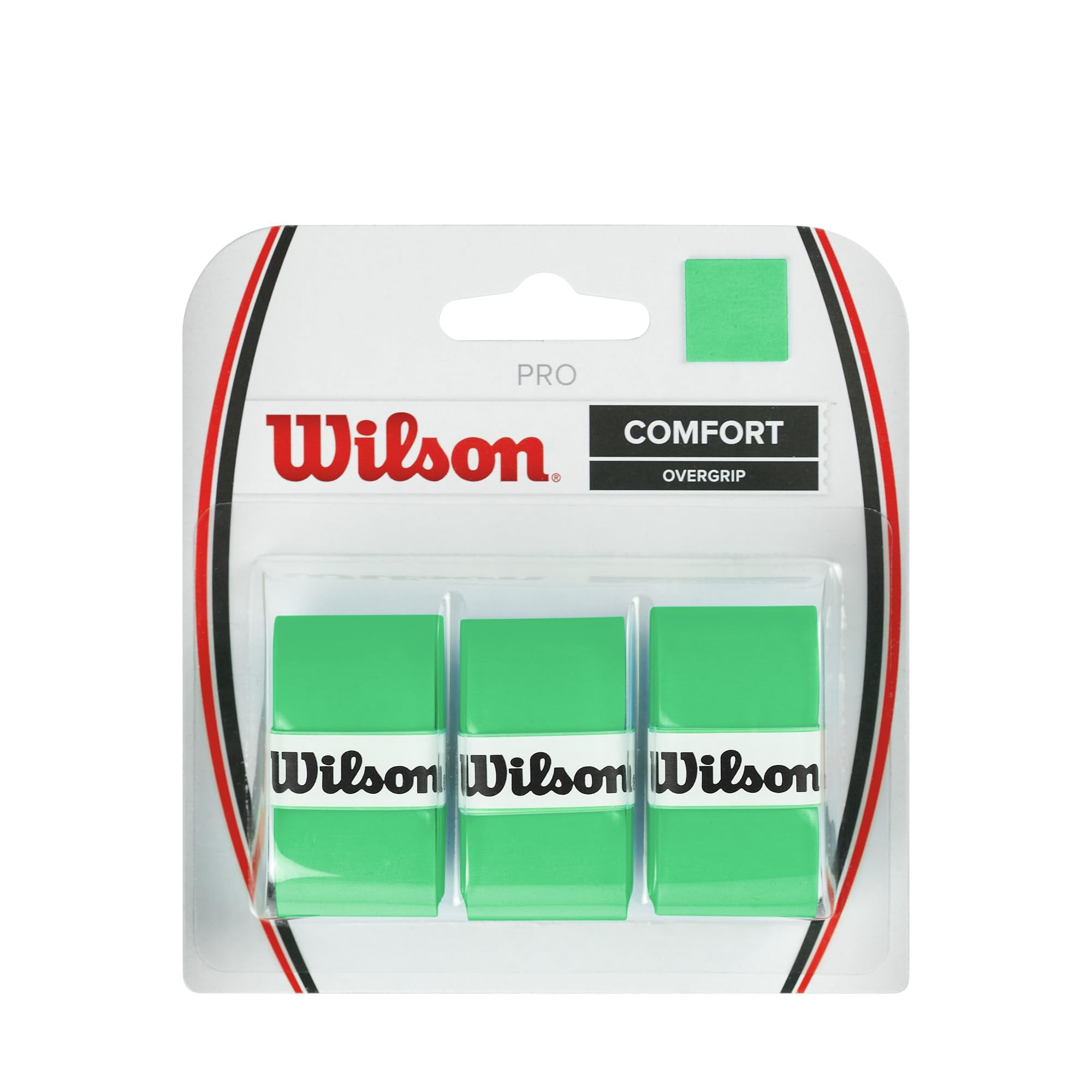 Raqueta De Tenis Overgrip Wilson Pro, Paquete De 3, Color Verde