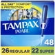thumbnail image 1 of Tampones Tampax Pearl, paquete múltiple, regulares y súper, 48 unidades, 1 of 9