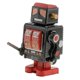 thumbnail image 3 of Vintage Cuerda Hasta Un Reloj Mecánico Caminando Policía Robot Modelo Juguete De Hojalata, 3 of 3