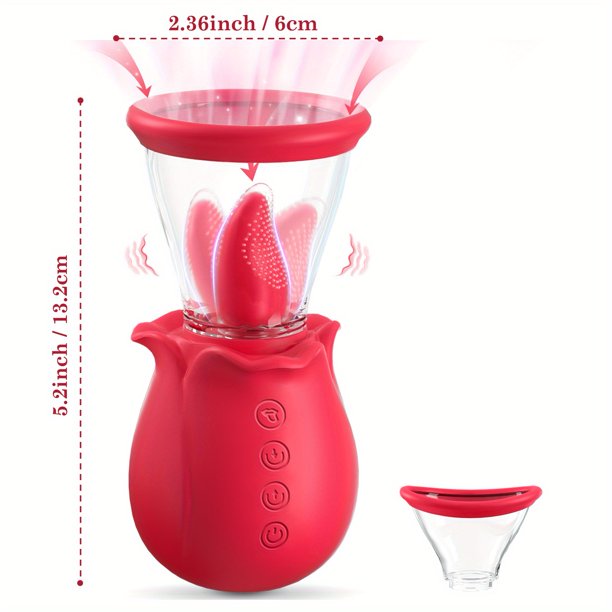1pc 7 Sucking Modes Rose Vibrator - Clit Toy and Vagina Massager for Adult Sex Toys