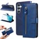 thumbnail image 1 of Funda tipo cartera para Samsung Galaxy A54 5G con bolsillo con cremallera y ranuras para tarjetas – Función de soporte Azul, 1 of 6