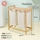 thumbnail image 3 of Cesta Ropa Sucia Bambú Doble Beige, 3 of 8