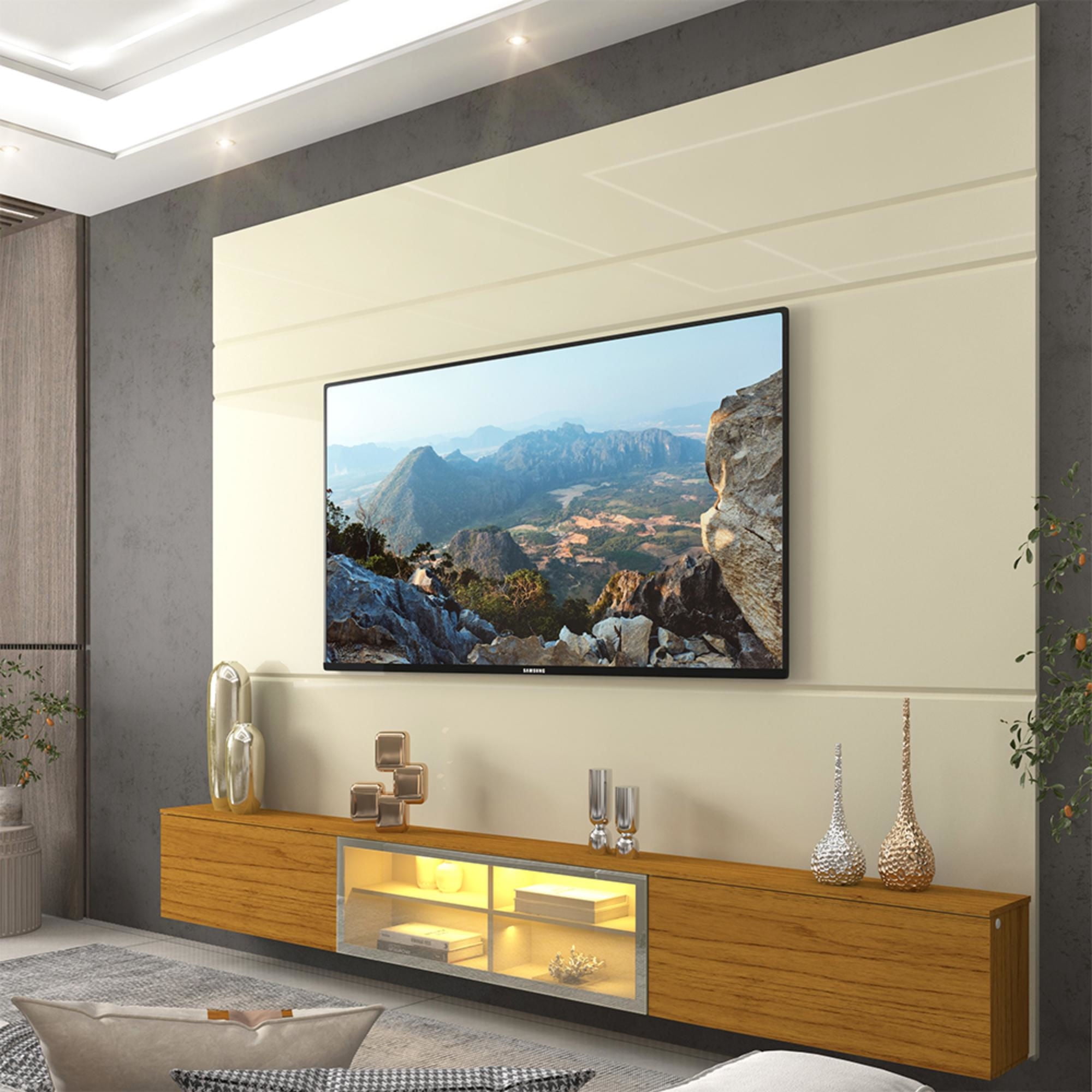 Decocasa - Panel Tv 50"" Luminare Led Blanco - Natural