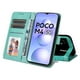 thumbnail image 5 of Funda tipo cartera FOXDOCK para Xiaomi Poco M5 4G , diseño girasol en relieve, cuero PU, cierre magnético, soporte y tarjetero, 5 of 5