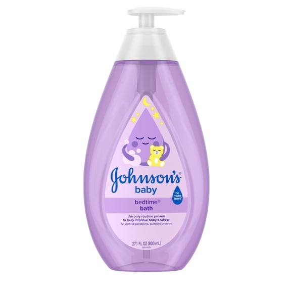 Baby Bath Johnson's Bedtime con aromas relajantes de calma natural, 800 ml