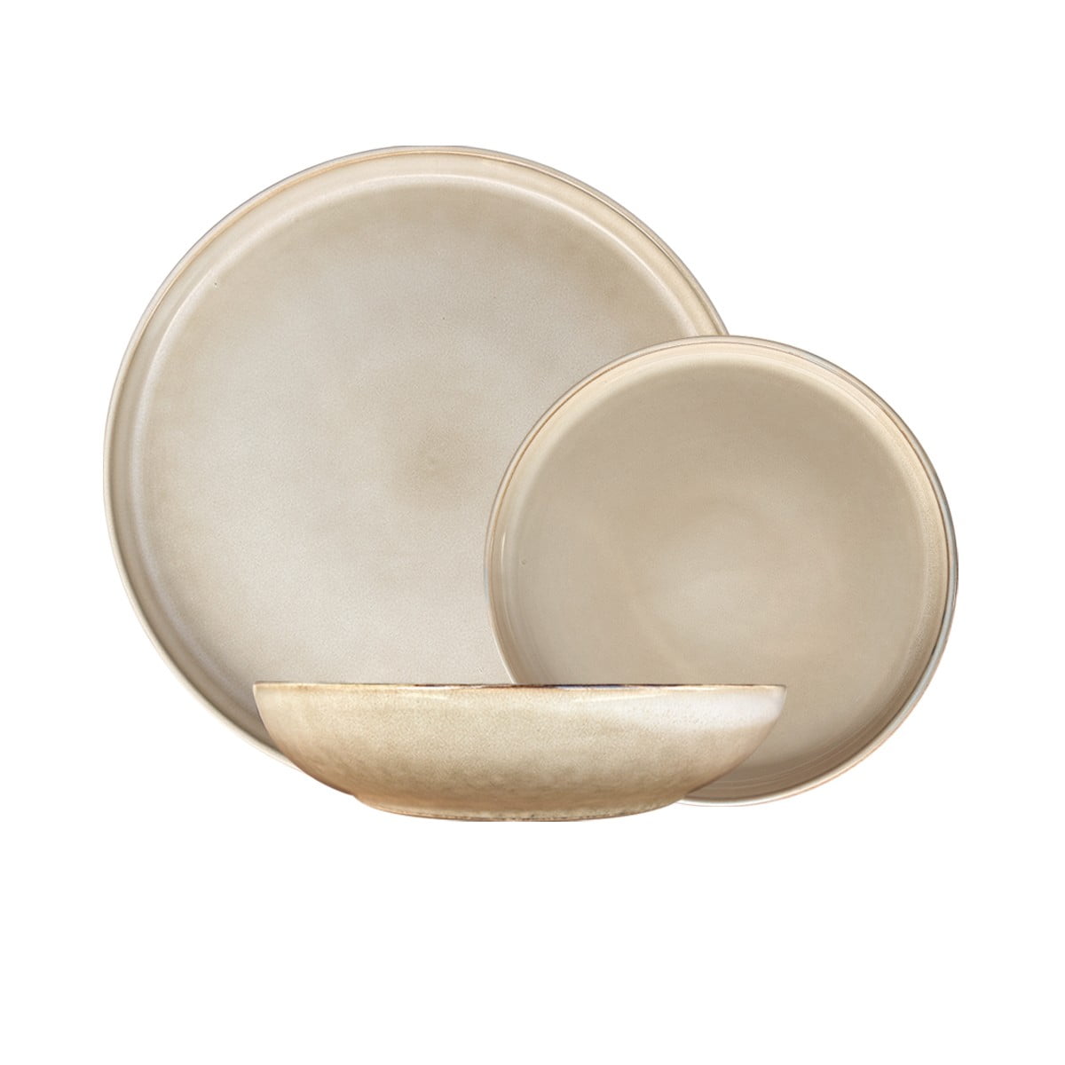 Mova - Set Vajilla 18 Piezas Cerámica Beige Linea Oslo