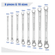 thumbnail image 2 of Kit Set Juego Llaves Corona - Corona Curva 8pcs 6-20mm, 2 of 3