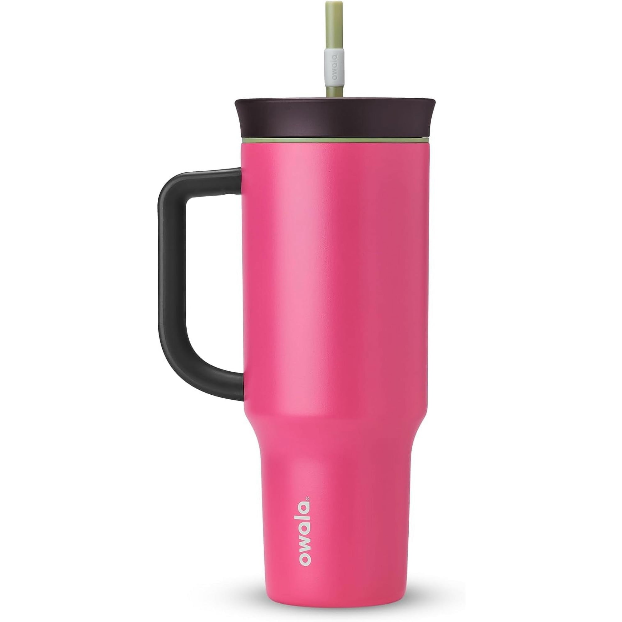 Vaso De Viaje Owala De Acero Inoxidable De 1,2 Litros Con Tapa, Color Rosa Pajizo