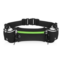 Frc - Banano Cinturón De Hidratación Con 2 Cantimploras Verde Fluor