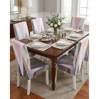 Mylhogar - Juegos De 6 Fundas Para Sillas Con Diseño Elastico