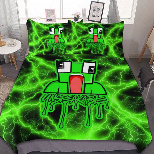 Unspeakable 3-Piece Bedding Set Warm And Comfortable Soft Duvet Cover Bed Set for Boys Girls Kids Adult Bedroom All Season