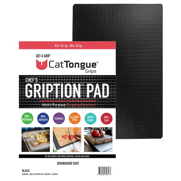 Alfombrilla Antideslizante para Tabla de Cortar CATTONGUE GRIPS 20x30 cm Negro