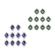 thumbnail image 5 of 20x Cuentas Traseras Planas Botón Adornos Para Hacer Tarjetas Azul Marino Verde, 5 of 5