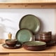 thumbnail image 3 of Juego de vajilla Pokini Stoneware Service 4, 12 piezas, marrón y verde, 3 of 7